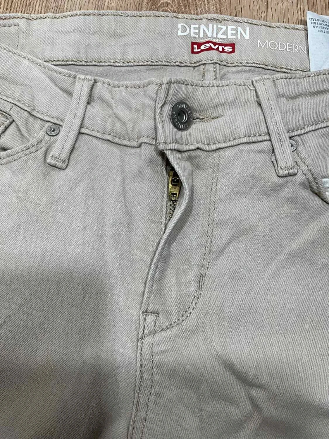 Short Levi's Modern Crop Preppy Femme 98% Coton Gris Slv018 – photo 8
